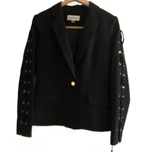 Calvin Klein Jackets & Blazers - NWT Calvin Klein one button blazer with crisscross